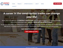 Tablet Screenshot of constructyourfuture.com